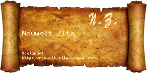 Neuwelt Zita névjegykártya